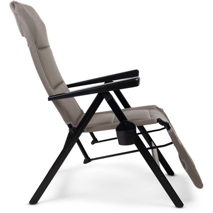 Chaise longue - DOMETIC - Gardina Lounger - Gris - Inclinable - Aluminium - Polyester SoftMesh