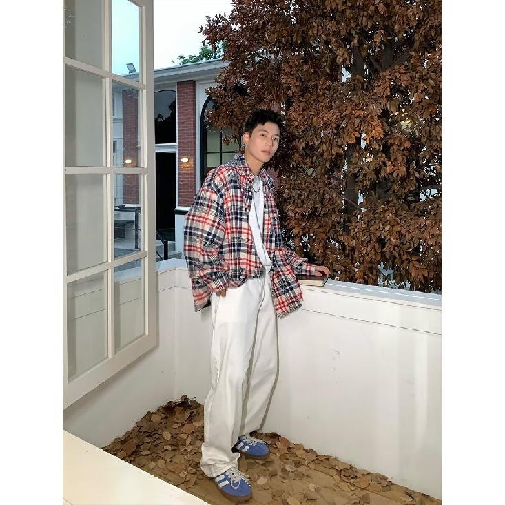 Американский ретро-дизайн, разноцветная полосатая рубашка с длинным рукавом для мужчин и женщин, повседневное свободное весенне-осеннее парное пальто для мужчин