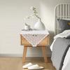 One Antique Embroidered Lace Tablecloth Solid Color Elegant Flower Cut Process Polyester Square Tablecloth100% Polyester