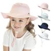 UV Protection Children's Mesh Bucket Hat Adjustable Beach Playing Hat  for Boys & Girls