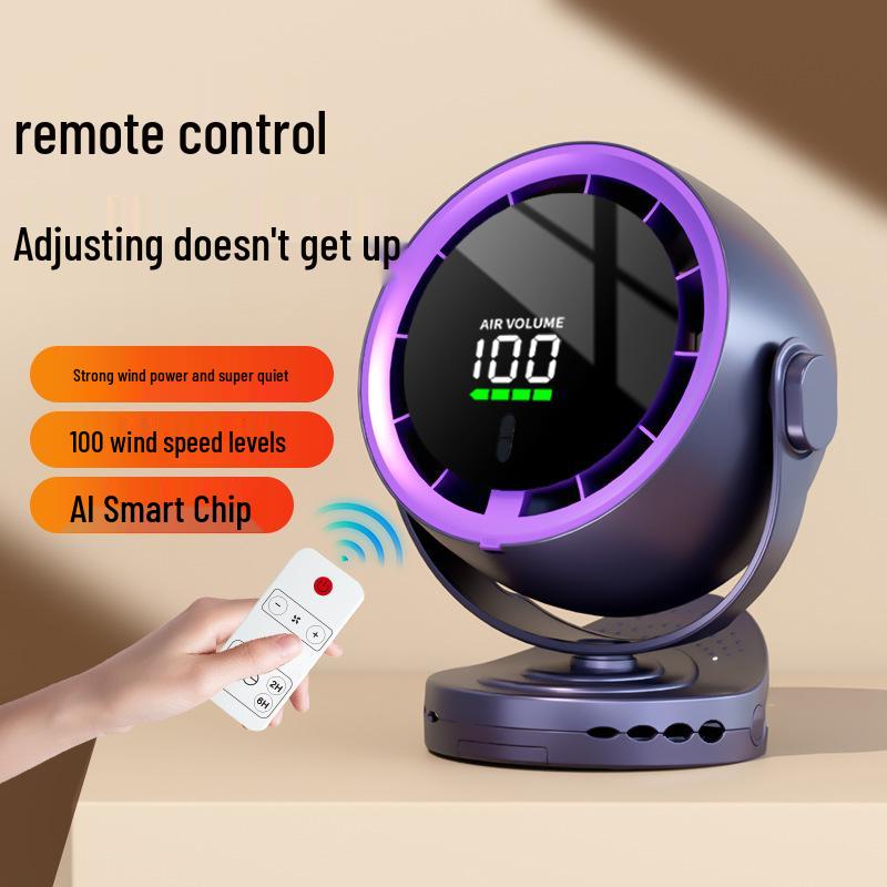 High-Speed USB Charging Desktop & Wall-Mounted Small Digital Display Fan