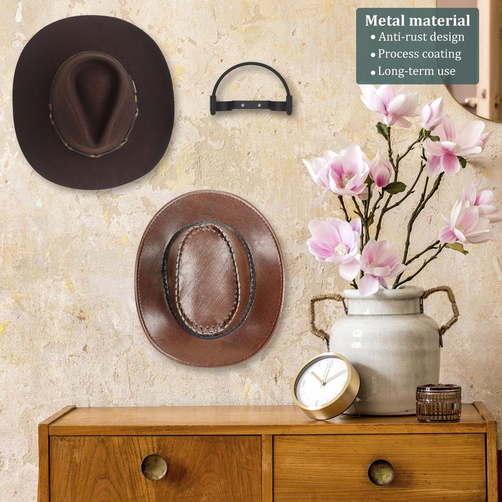 4 шт. Металлическая подставка для ковбойской шляпы, настенный держатель для кепок, декоративный держатель для ковбойской шляпы для дома, квартиры, общежития