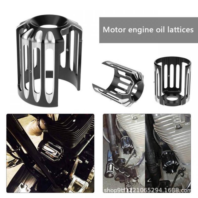 CNC Aluminum Oil Filter Cover Harley-Davidson Motorcycles Universal Aftermarket Upgrade Black Finish