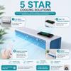 USB charging desktop wall-mounted fan office home wind fan white smart swing air charging model with remote control
