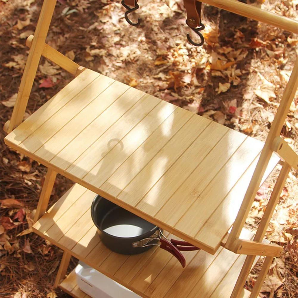 Складная полка для кемпинга, на открытом воздухе, большая вместимость, настольный органайзер, полки, многослойный, простой, для пикника, барбекю, стеллаж для хранения, стол
