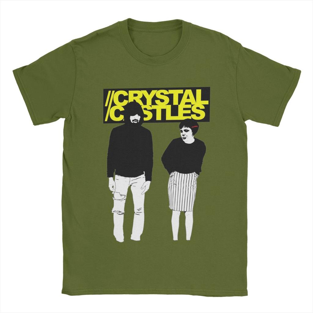 Футболка Crystal Castles для мужчин, сумасшедшие футболки из чистого хлопка, футболка с круглым вырезом и коротким рукавом, идея для подарка, одежда