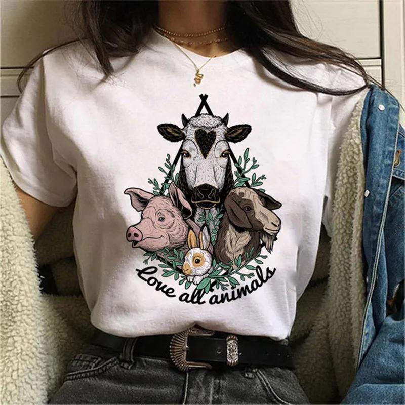 Женская веганская футболка Maycaur с авокадо Harajuku Ulzzang Kawaii Мультяшная футболка Графическая футболка 90-х Женская футболка с коротким рукавом Летняя одежда