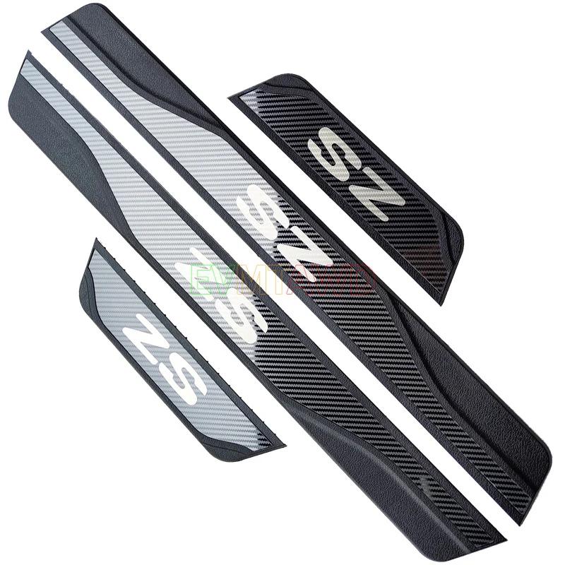 For MG ZS Hybrid HEV Car Accessories Door Sill Scuff Plate Pedal Cover Trim Exterior Threshold Protector Auto Stickers 2025 2026