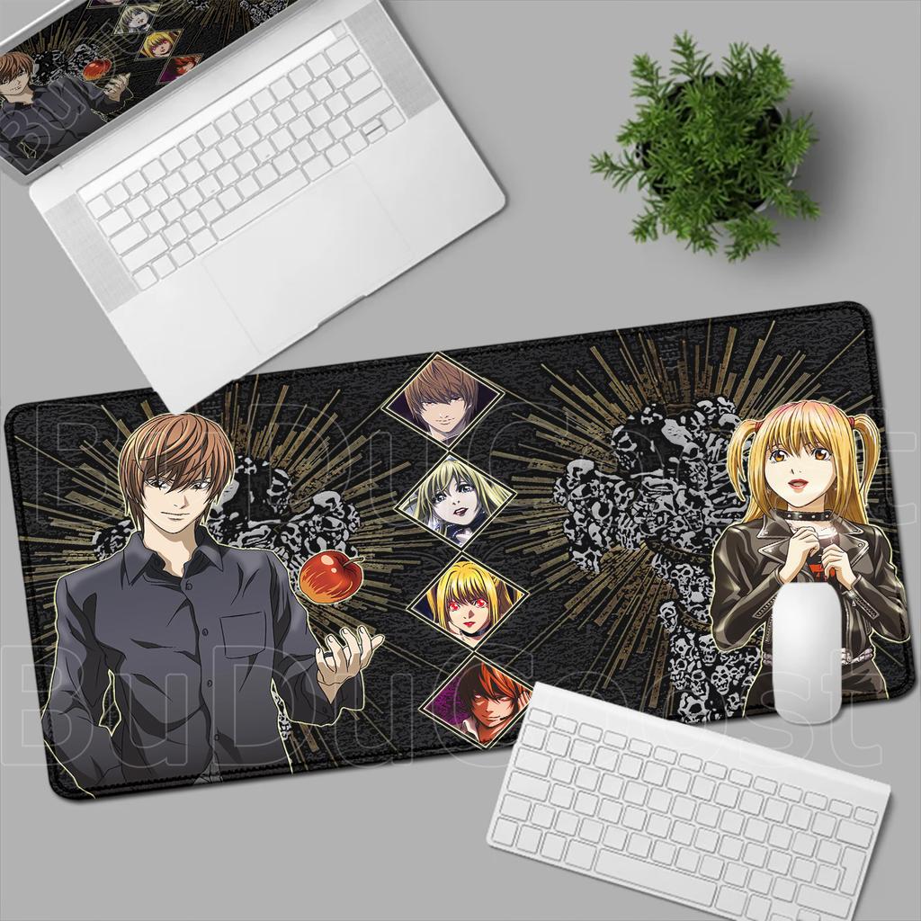 Новый настольный коврик Миса Аманэ Лайт Ягами Death Note Аниме Коврик для мыши Компьютерные Игроки Заблокированный край Коврик для мыши Игровой Киберспорт Клавиатурные коврики
