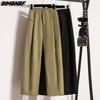 2024 New Plus Size Pants Autumn Women Wide Leg Pants High Waist Basic Loose Casual Female Style Trousers Pants A