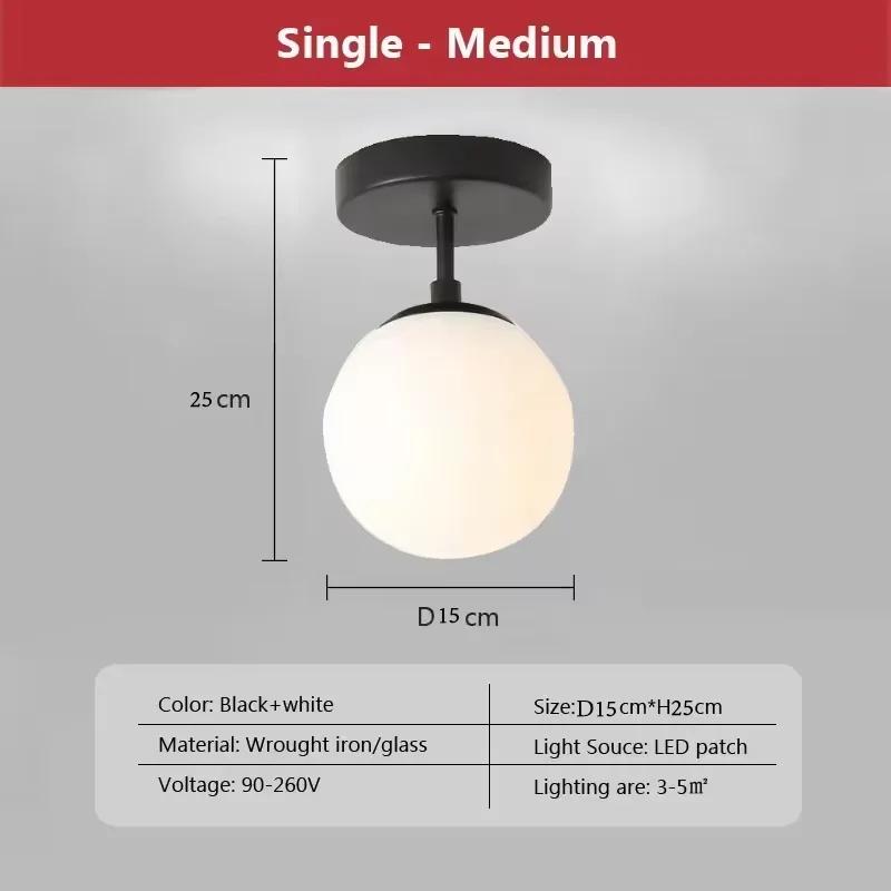 Nordic Multi Head Glass Потолочный светильник Для Гардероба Балкона Коридора Светильник Для Входа Светильник Для Гостиных Домашнего Декора Роскошь