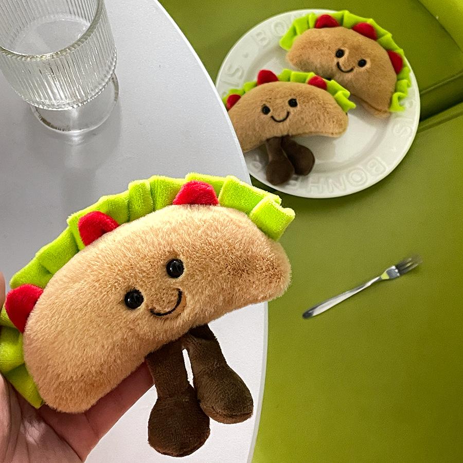Мультяшный Помидор Съедобная Игровая Кукла Плюшевая Игрушка Брелок Подвеска Имитация Гамбургера Сэндвича Кукла Игрушка Премиум Прочная