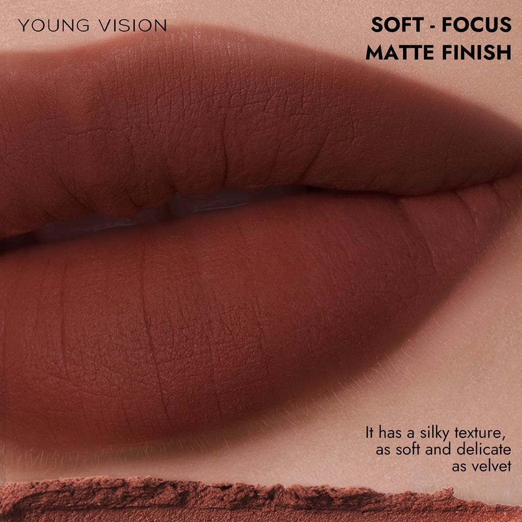 YOUNG VISION Матовый крем для губ 4-в-1: Водостойкий, Стойкий, Многофункциональный в 6 цветах