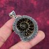 Ammonite Fossil 925 Solid Sterling Silver Pendant, Handmade Gemstone Jewelry Pendant For Memorial Day