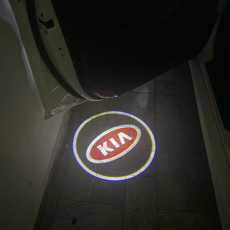 AABFU1 2Pcs LED Car Door Projector Logo High Definition Welcome Light For KIA K5 K9 Sorento Ceed Sportage Carnival Stinger Forte Niro