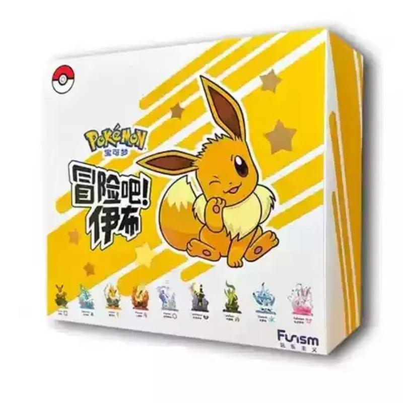 Горячая Bandai Pokemon Аниме Funism Оригинальное Приключение Семья Иви Слепой Куб Фигурка Действия Jolteon Sylveon Коллекция Детская Игрушка Подарок