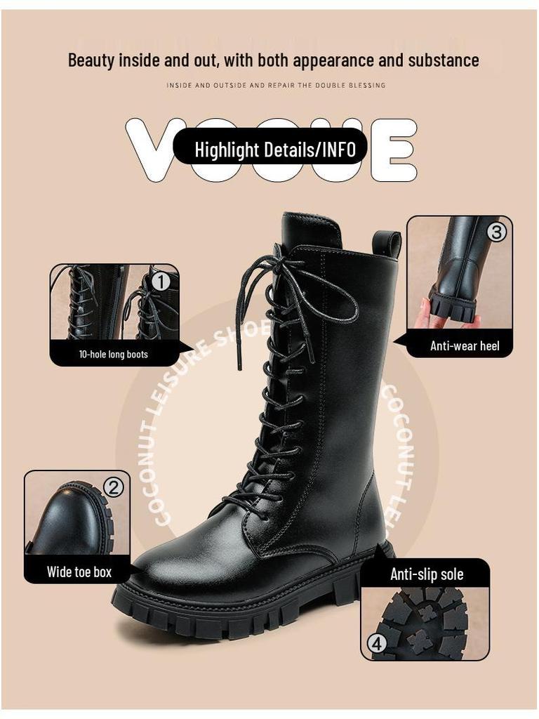 Зимние ботинки Мартин в корейском и британском стиле для девочек