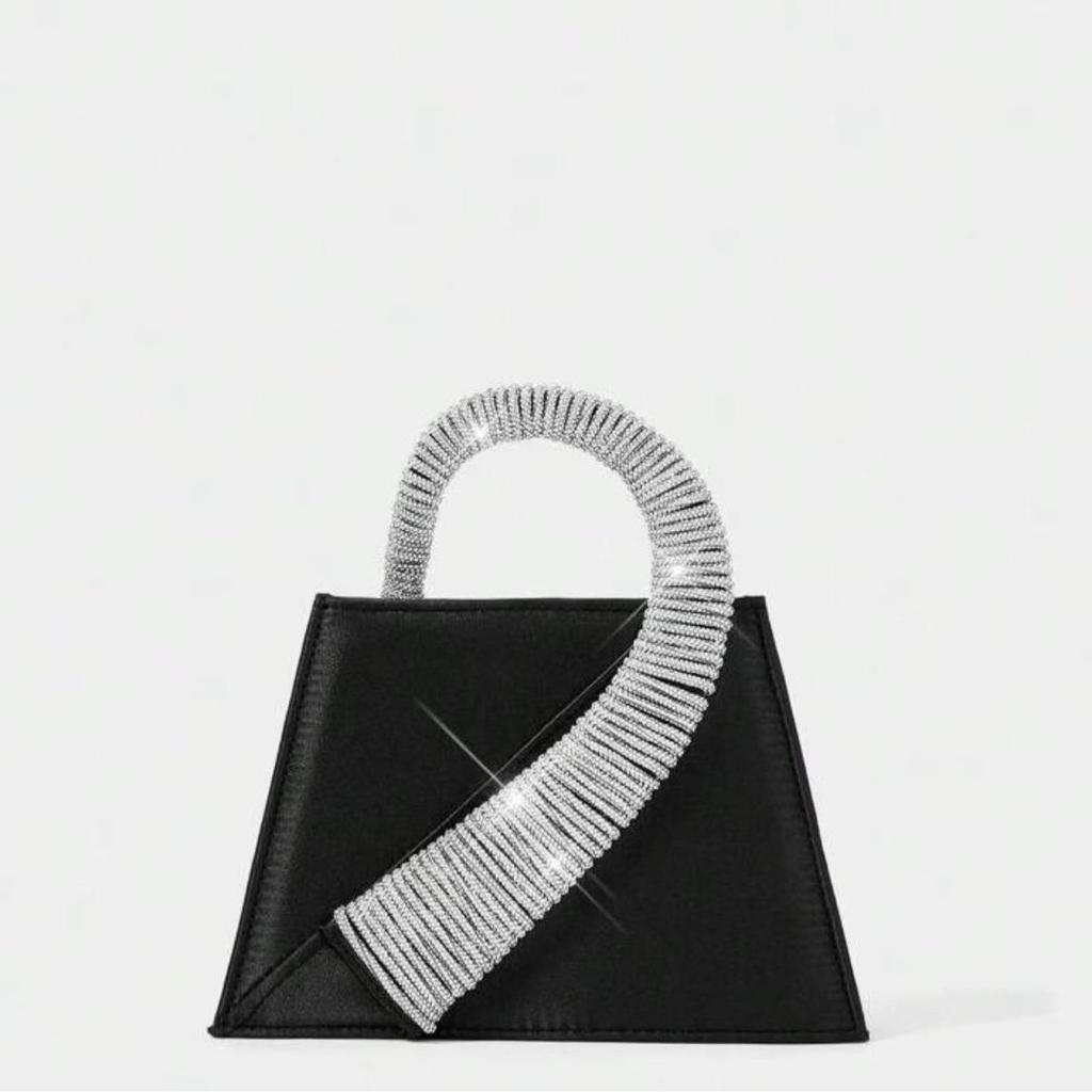 New women's bag bring diamond-encrusted French fairy bag super flash rhinestone trapezoidal bag shoulder messenger handbag