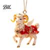 Indoor Holiday Decorations 2D Flat Christmas Sheep Hanging Ornament with Lanyard, Acrylic Seasonal Party Favors Tree Pendant for Home Festive