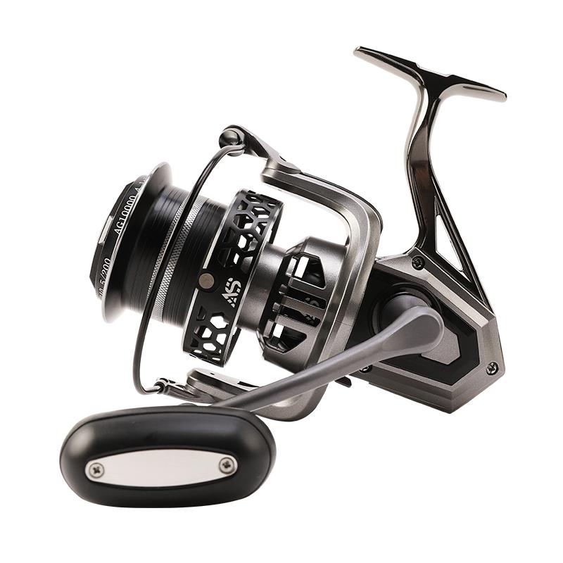 Factory  Left Hand Spinning Metal Reel 6 Bearings 5.2:1 Gear Ratio Aluminum Alloy Body Two-Speed System Stream River