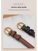 Women's 2023 Genuine Leather Pin Buckle Belt - Korean Style, Trendy, Versatile, Simple, Thin Belt for Suit Pants