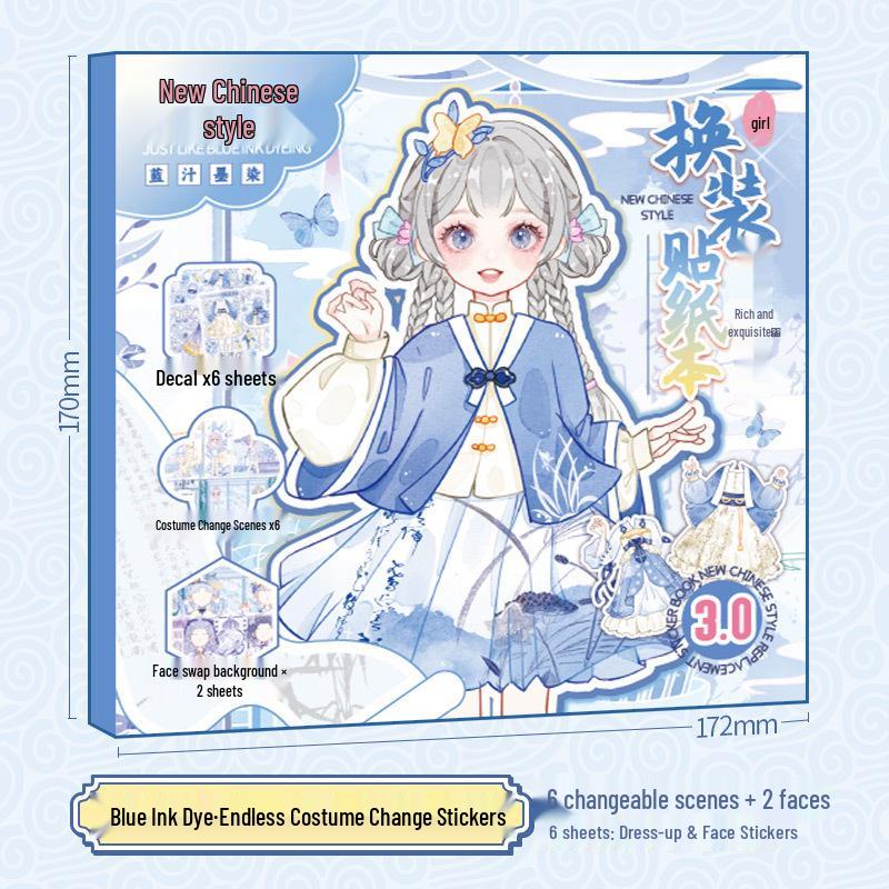 Xinmo Dress-Up Game Sticker Book: Energetic Princess Makeup for Little Girls