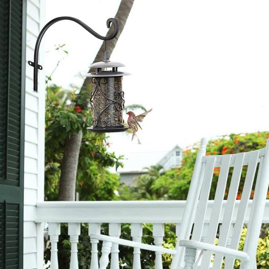 Подвесной кронштейн для растений, многофункциональная, простая установка, прочные металлические корзины, горшок для цветов, кормушка для птиц, вешалка для сада