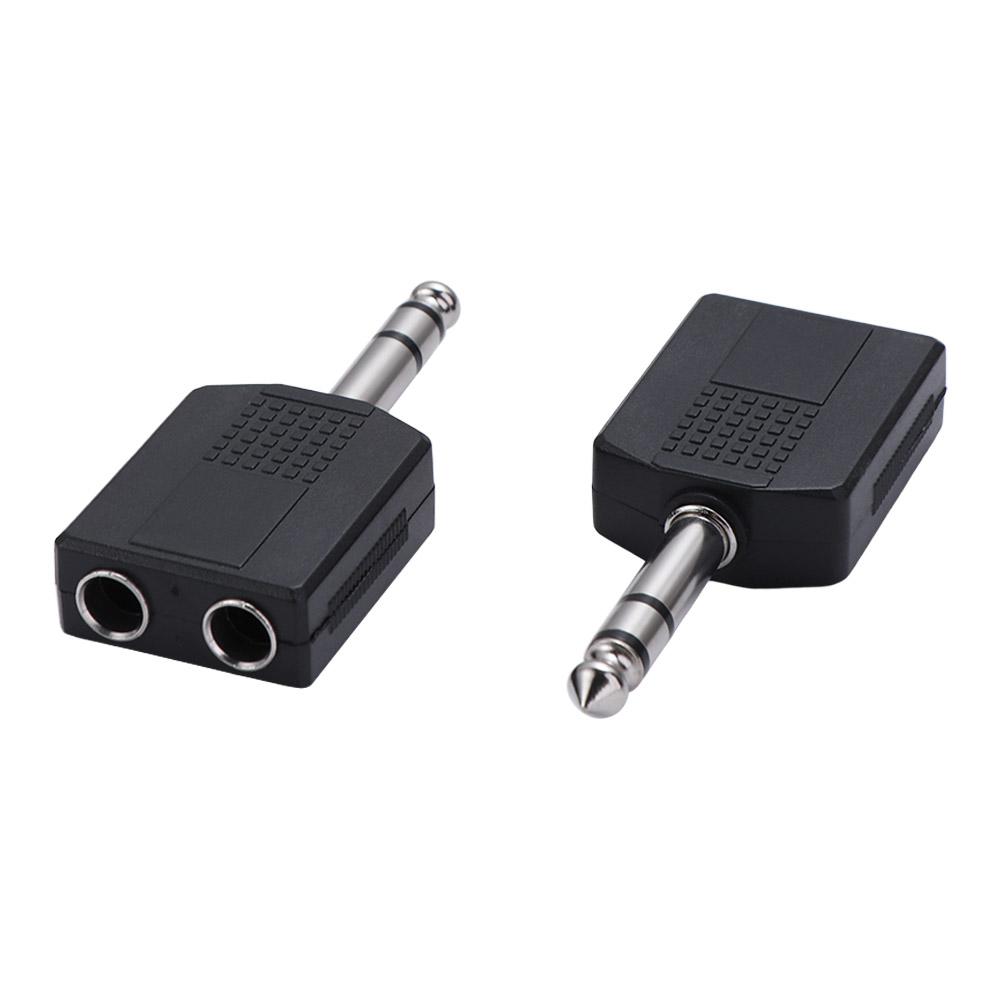 / Stereo DIY 6.35 Microphone Splitter Converter Audio Converter 6.5 Jack Adapter 6.35mm Audio Plug