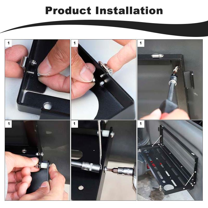 BAWA Aluminum Alloy Foldable Car Tailgate Rack Storage Table Rear Door Shelf For Suzuki Jimny 2010-2025 Accessories