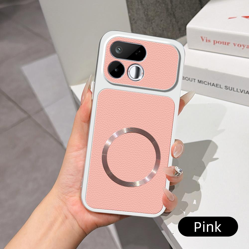 Для Realme C75 C71 C67 C65 C63 C61 C35 C33 C31 C30 C21 C20 Защитный чехол из кожи с текстурой личи с магнитной застежкой