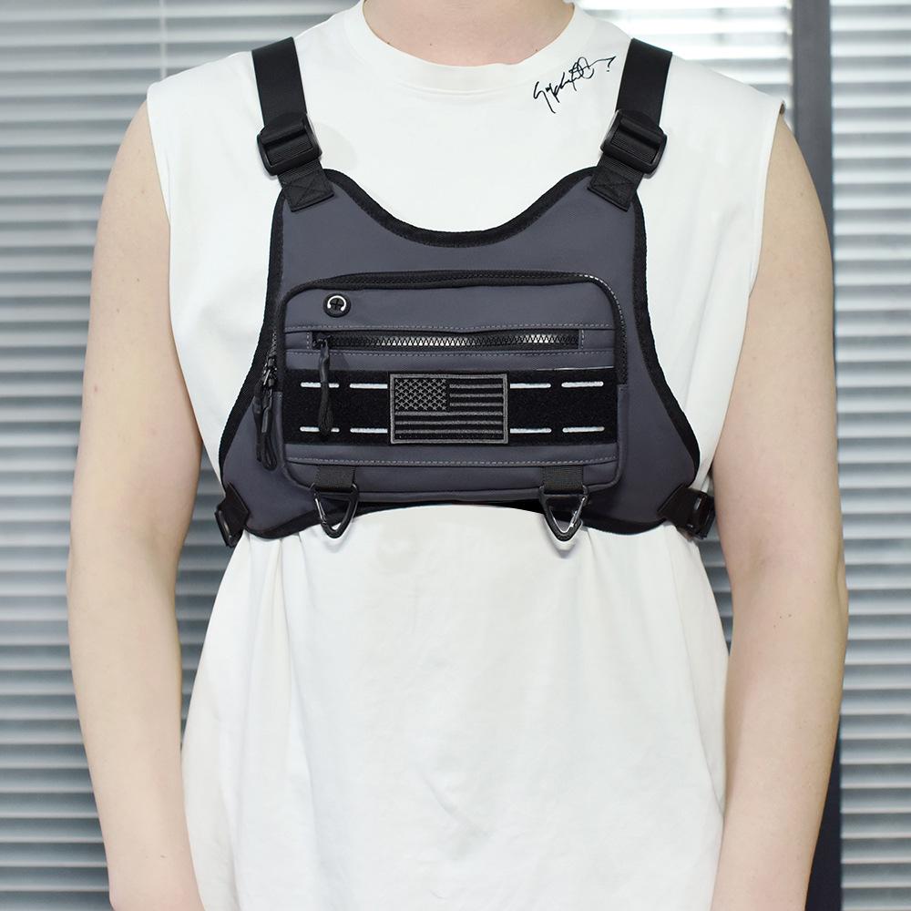Мужская повседневная нагрудная сумка для велоспорта и пешего туризма - Функциональная сумка-жилет для бега и фитнеса