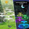 2/1Pcs Solar Double-Layer Jellyfish Light LED Garden Light Outdoor Waterproof Lawn Light for Backyard/Pathway/Holiday Decor