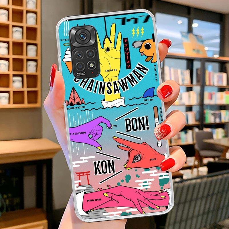 Чехол для телефона Chainsaw Makima Power Cover для Xiaomi Redmi Note 15 14 13 12 11 10 Pro Plus 14S 12S 11S 11T 11E 10S Мягкие Fundas Shel
