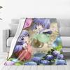 Плюшевое одеяло Higurashi No Naku Koro Ni Ханию Рика Смешные пледы для дома 150*125 см Покрывало