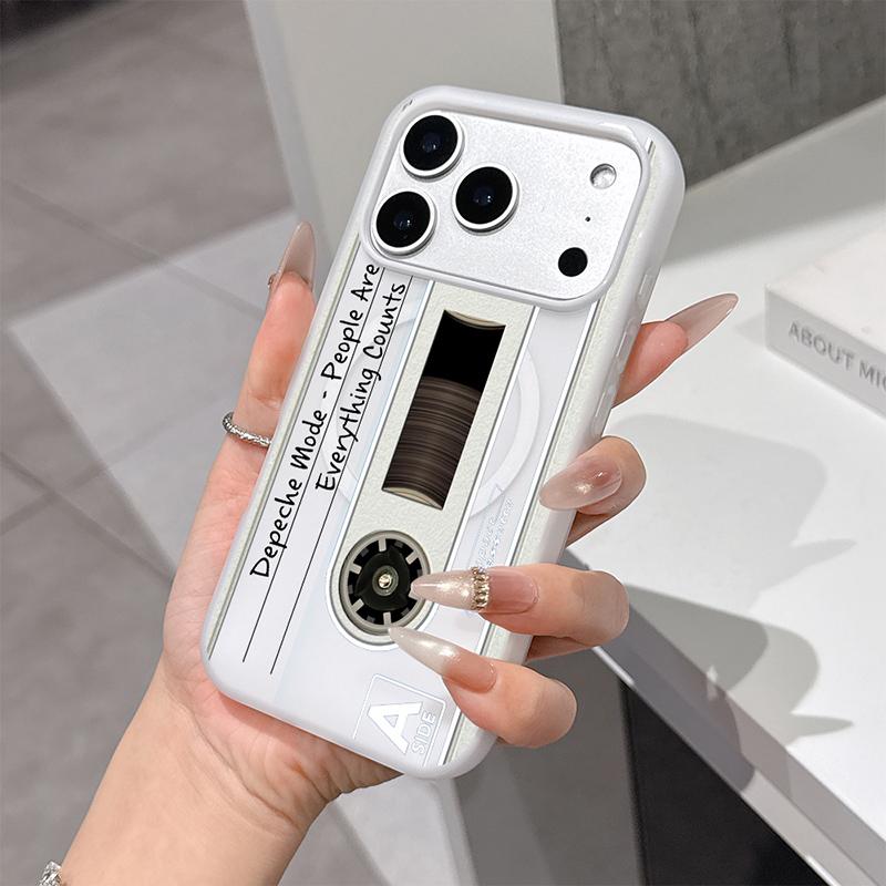 Кассетная лента Совместимый с Magsafe Чехол для телефона Для iPhone 17 promax 16 Plus 12 13 mini 14 15 Pro Max Беспроводная магнитная крышка