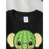 Kids Crewneck Sweatshirt, Cute Cactus & Elephant Cartoon Graphic Print,Spring Autumn Casual Sports Top