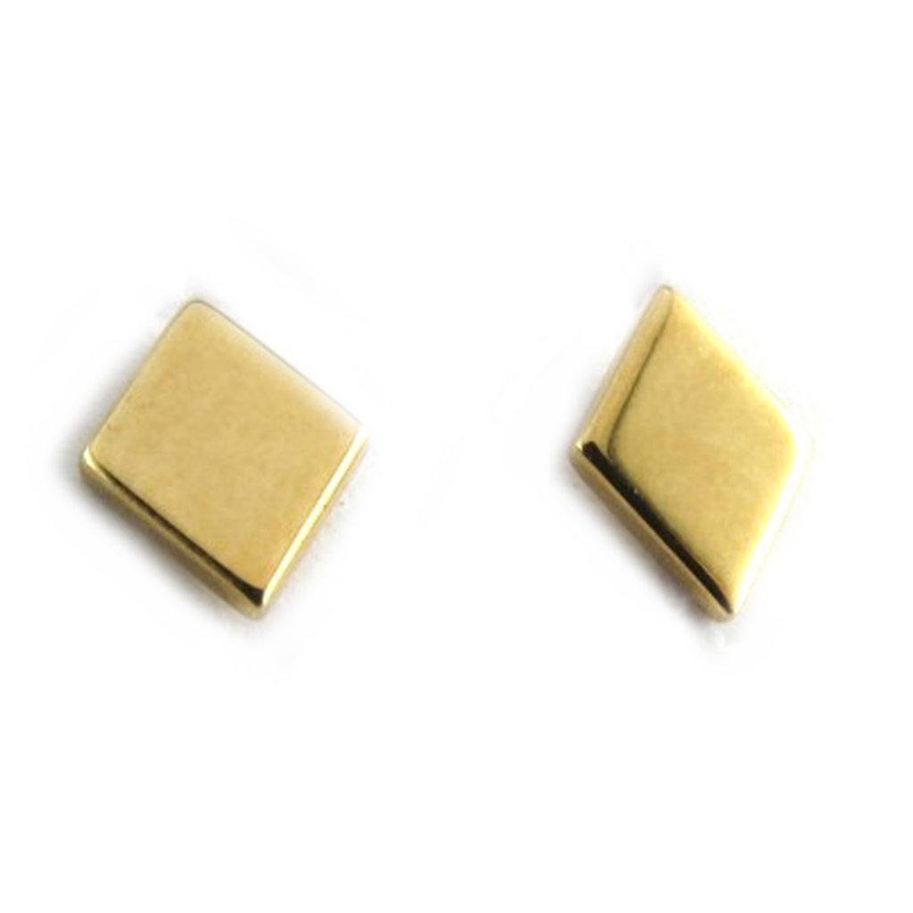 Les Trésors De Lily [N2222] - Позолоченные серьги «Карточные игры» (квадраты)