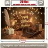 2D "Happy 30th Birthday" Backdrop Fairy Light & Cowboy Hat Background Cloth Party Decoration