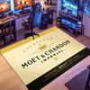 Ковер на тему Moët & Chandon, подходит для гостиной, спальни, игровой комнаты, компьютерной комнаты и домашнего декора.