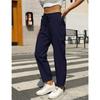 Casual Cotton Linen Drawstring Trousers For Women Comfortable Elastic Waist Long Pants Fashionable Lightweight Ladies Bottoms