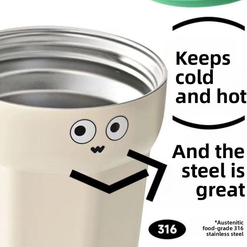 450ml Insulation Cup Stainless Steel Coffee Mug Portable Thermal Flask Hot Cold Drinks