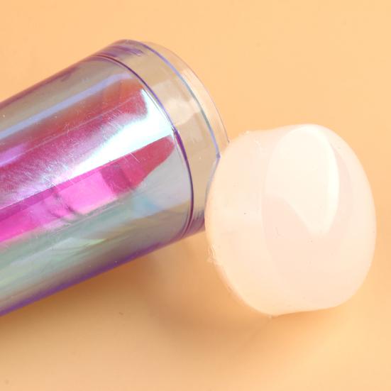 1 комплект, многоразовый недеформированный штамп для ногтей, хорошая пластичность, круглый силиконовый штамп, прозрачный инструмент для дизайна ногтей