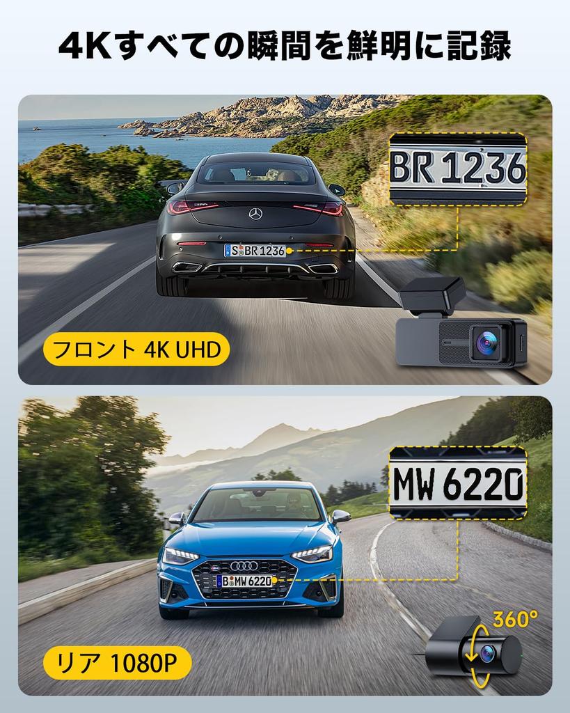 Видеорегистратор GKU D700 Камеры переднего и заднего вида [Сенсорная панель]