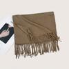 Autumn and Winter New Solid Color Scarf Imitation Cashmere Scarf Women's Warm Shawl Scarf