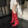 2025 осень и зима новые короткие ботинки женские европейские и американские тонкие ботинки модные ботинки на высоком каблуке ботинки с острым носком темпераментные женские ботинки брюки