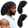 Long Tail Hair Wrap Cap for Men Soft Polyester Head Wrap Quick Drying Towel Turban Hat for Dreadlocks Various Hairstyles