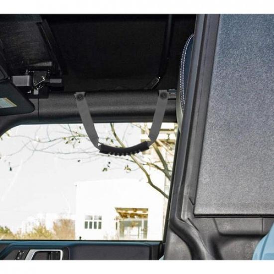 2 Pack Roll Bar Grab Handles Grip Handle Accessories For Ford Bronco + Gray