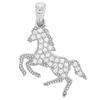 Les Trésors De Lily [Q3332] - Silver Pendant 'Horse' Silver White (rhodium-plated) - 18x12 Mm