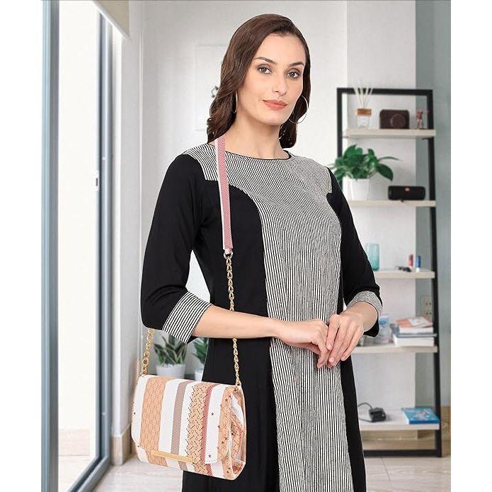 Сумка через плечо в полоску для женщин и девочек