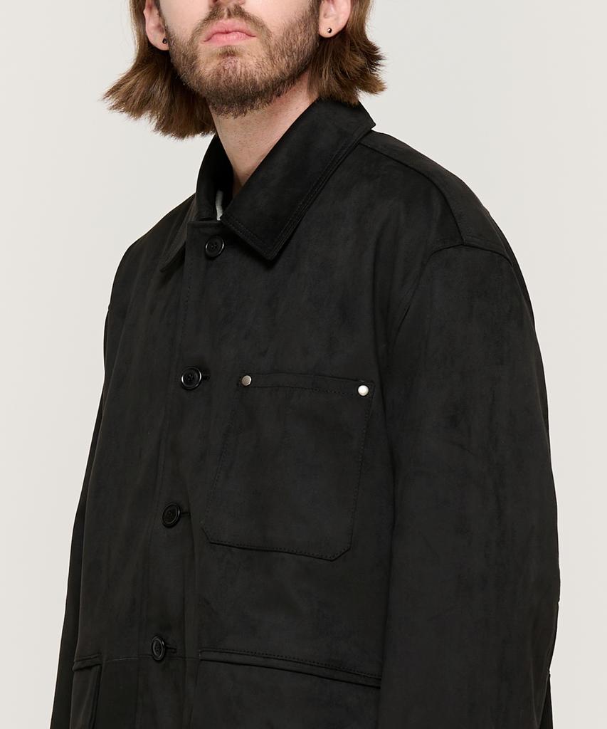 Cargobros Suede Semi-Half Jacket (Black)
